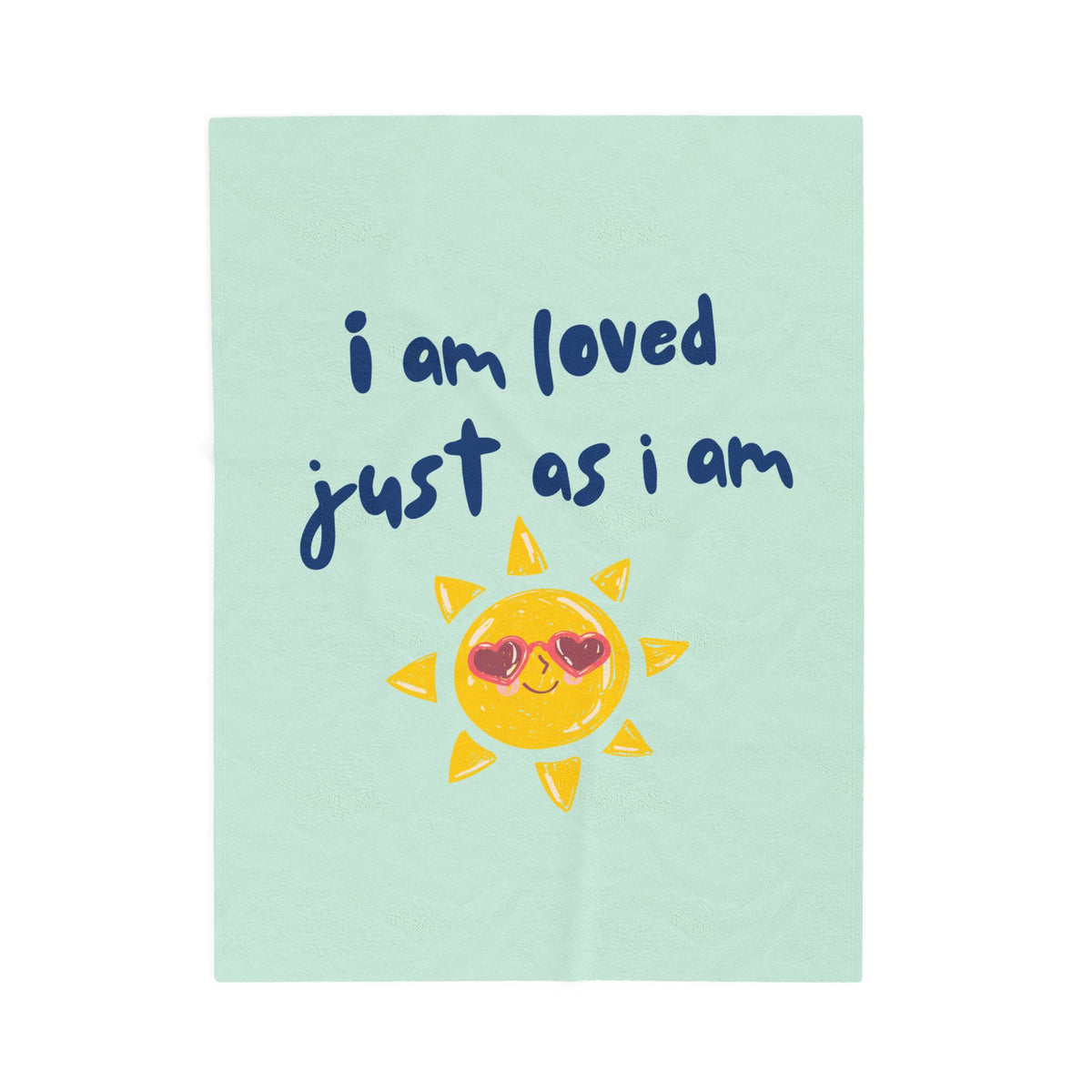 Kids Throw Blanket - I am Loved - Mint