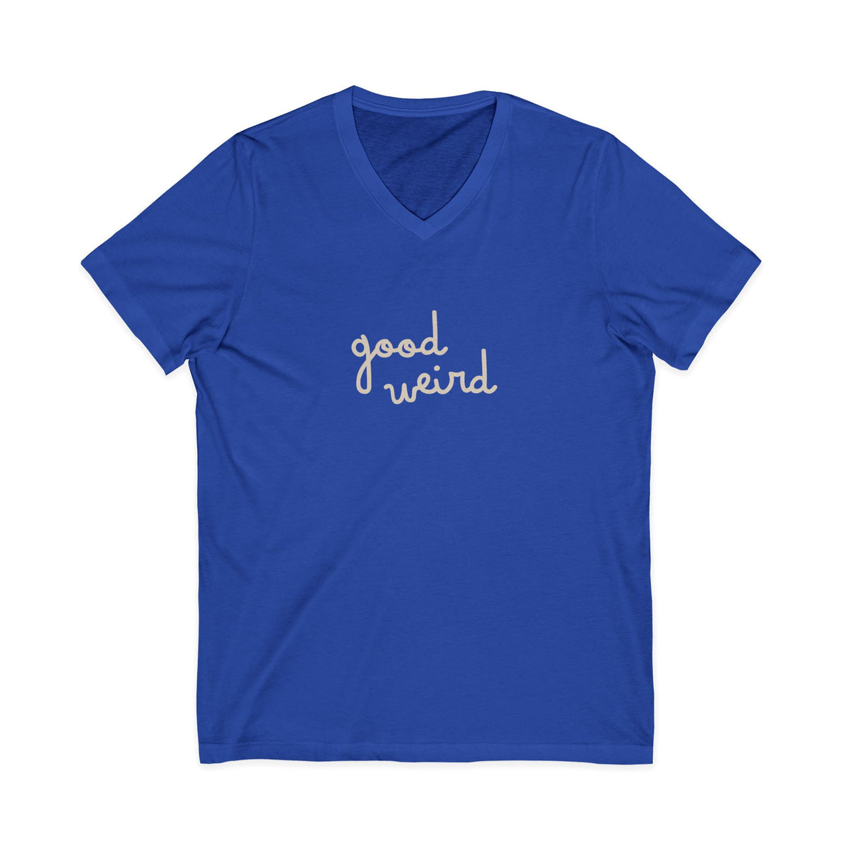Good Weird | Unisex Graphic V-neck | Affirmation T-shirt | The MindfulMe Company