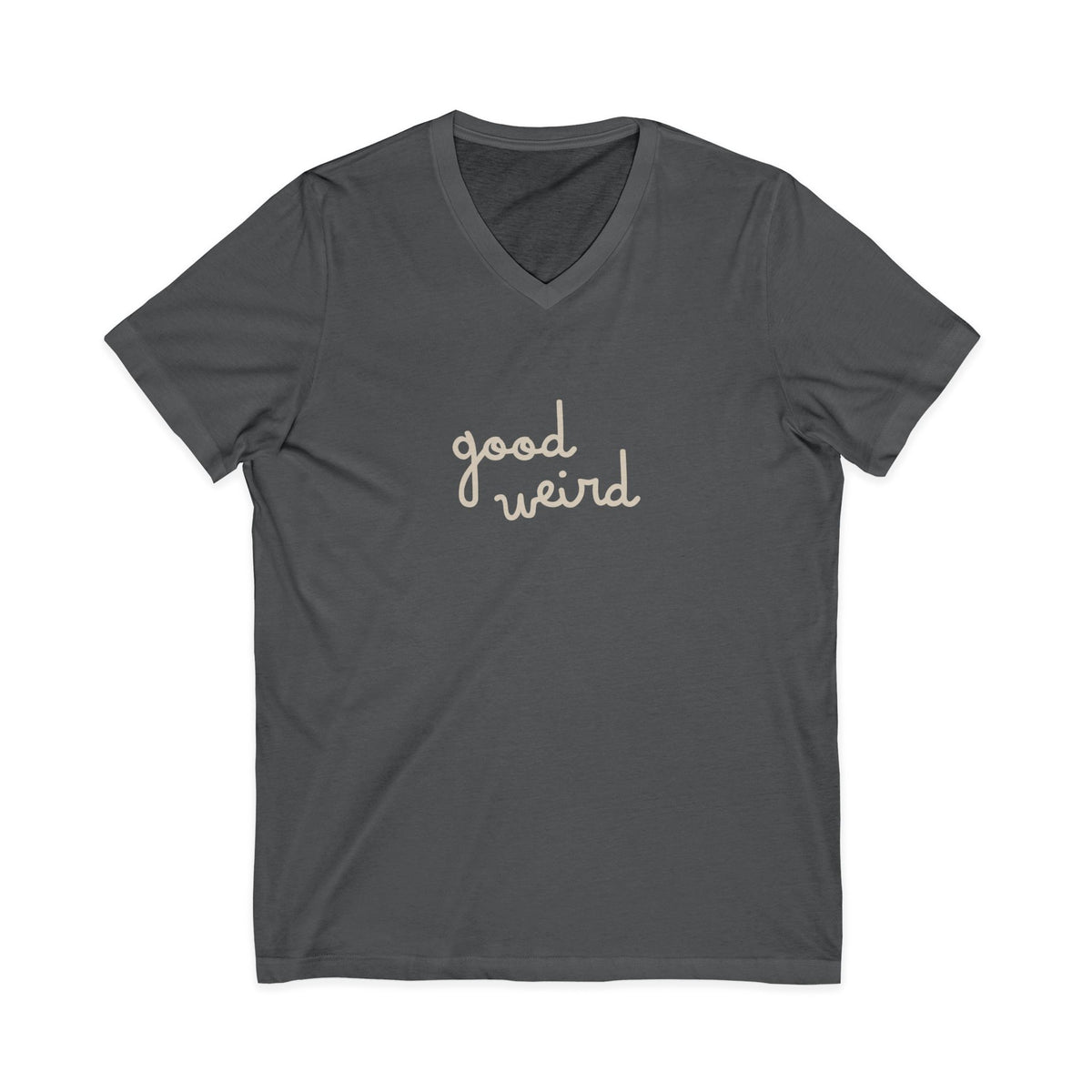 Good Weird | Unisex Graphic V-neck | Affirmation T-shirt | The MindfulMe Company