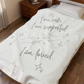 Throw Blanket - Safe Supported Loved - Cloud Dancer