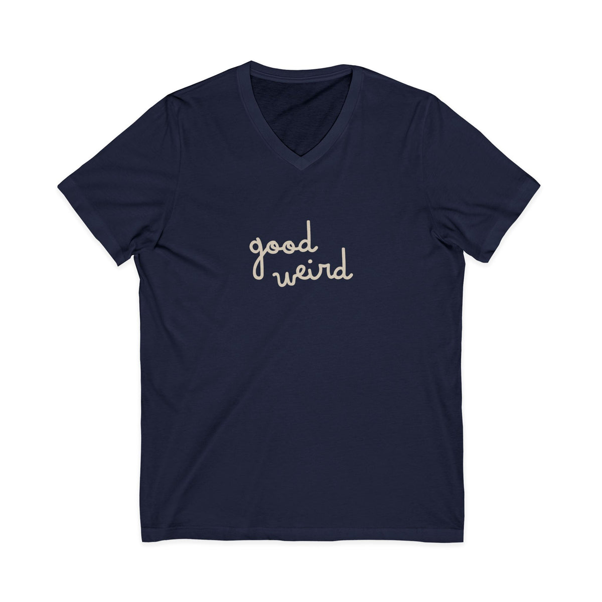 Good Weird | Unisex Graphic V-neck | Affirmation T-shirt | The MindfulMe Company
