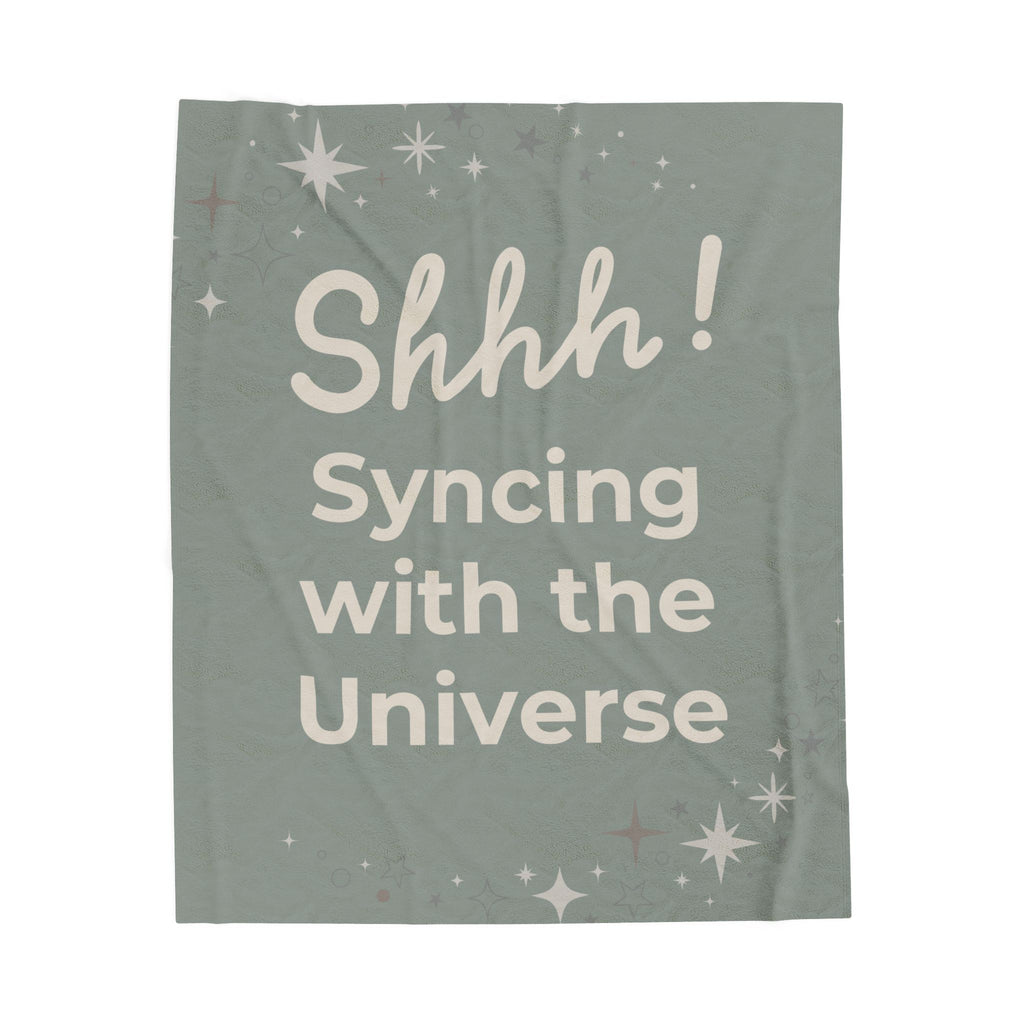 Throw Blanket - Syncing with the Universe - Misty Sage