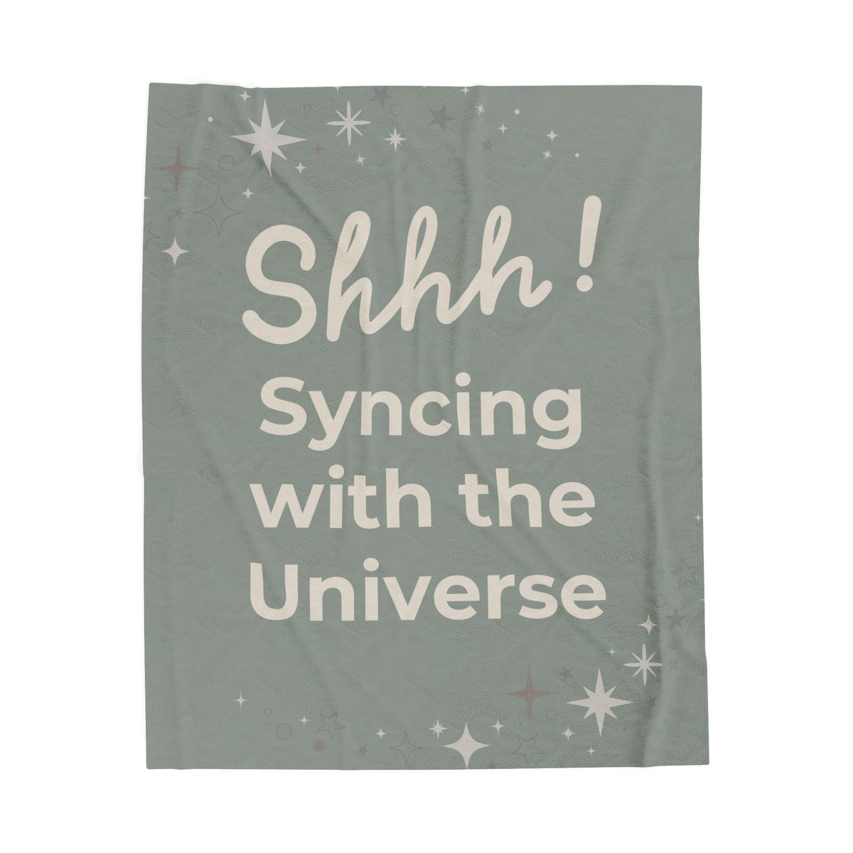 Throw Blanket - Syncing with the Universe - Misty Sage
