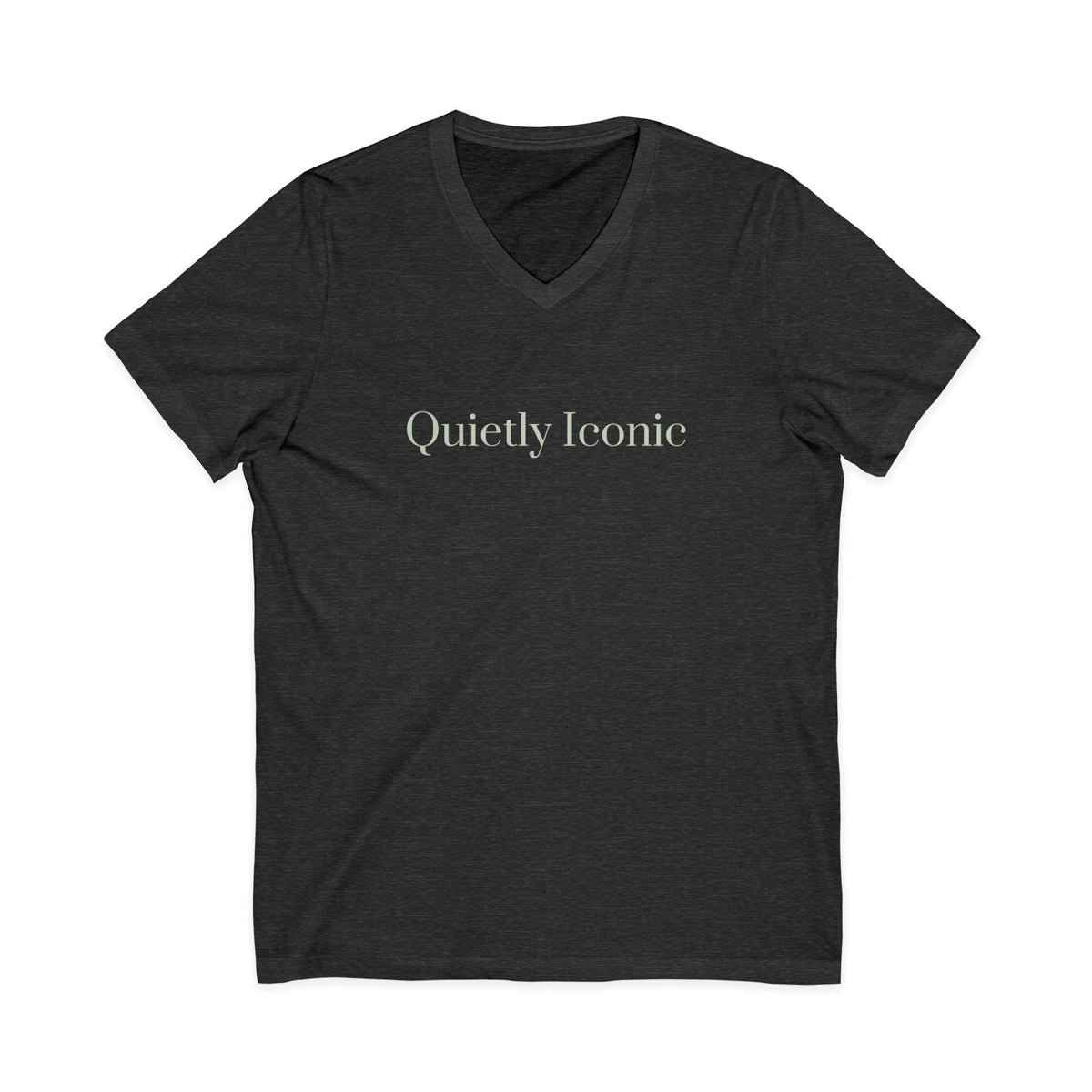 Quietly Iconic | Unisex V-neck | Affirmation T-shirt | The MindfulMe Company