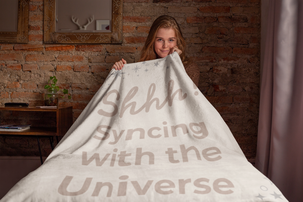 Throw Blanket - Syncing with the Universe - Soft Sand