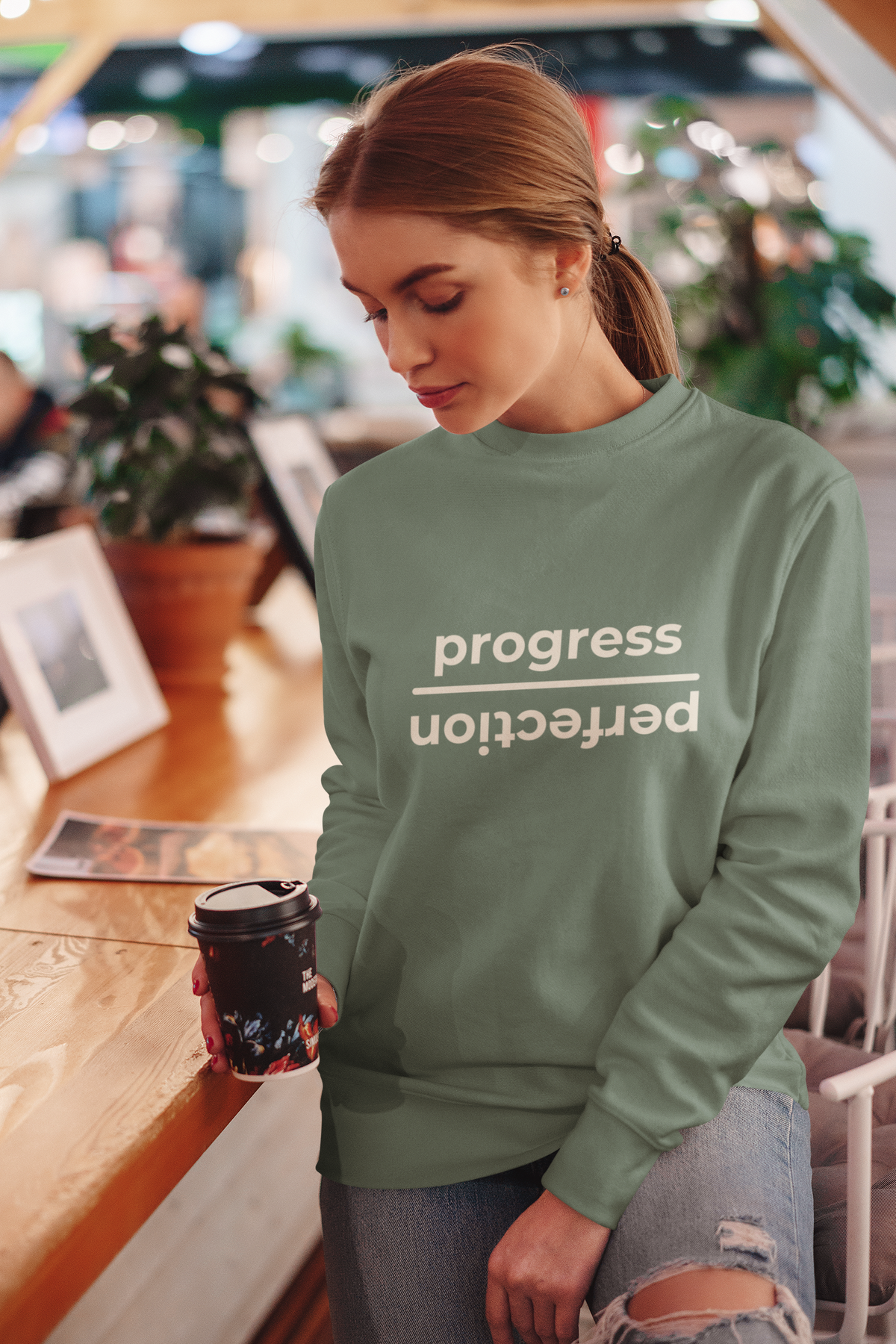 Progress Over Perfection Crewneck