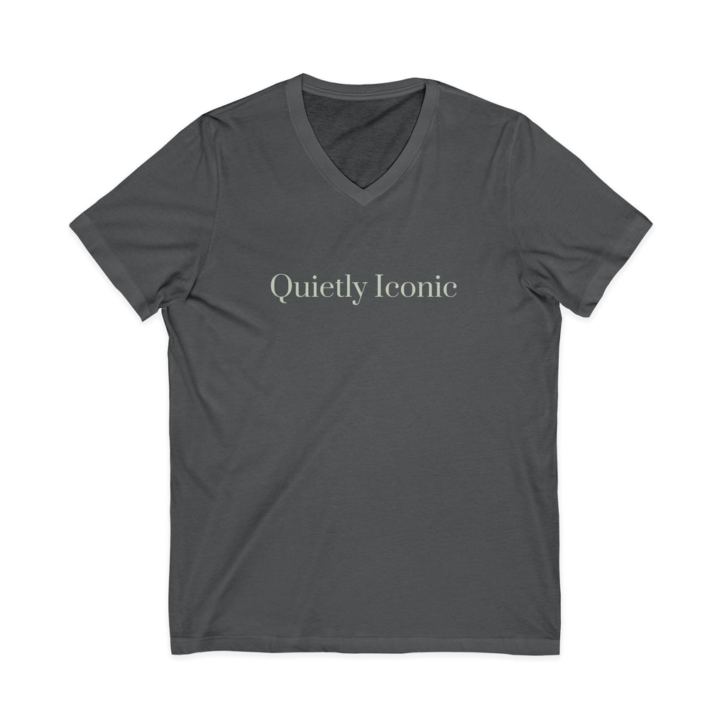 Quietly Iconic | Unisex V-neck | Affirmation T-shirt | The MindfulMe Company