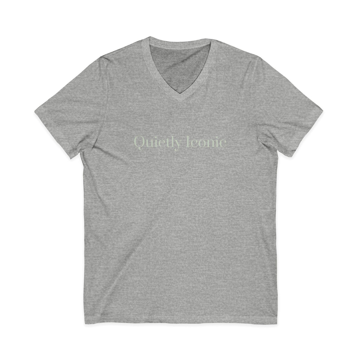 Quietly Iconic | Unisex V-neck | Affirmation T-shirt | The MindfulMe Company