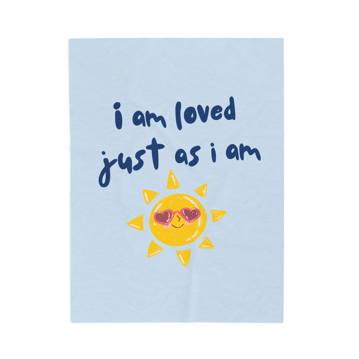 Kids Throw Blanket - I am Loved - Blue