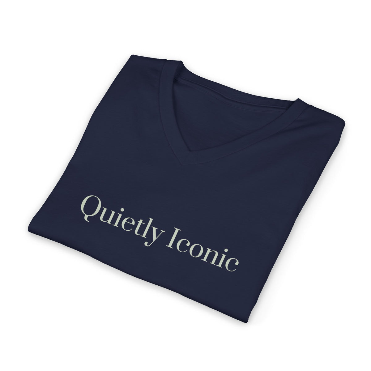 Quietly Iconic | Unisex V-neck | Affirmation T-shirt | The MindfulMe Company