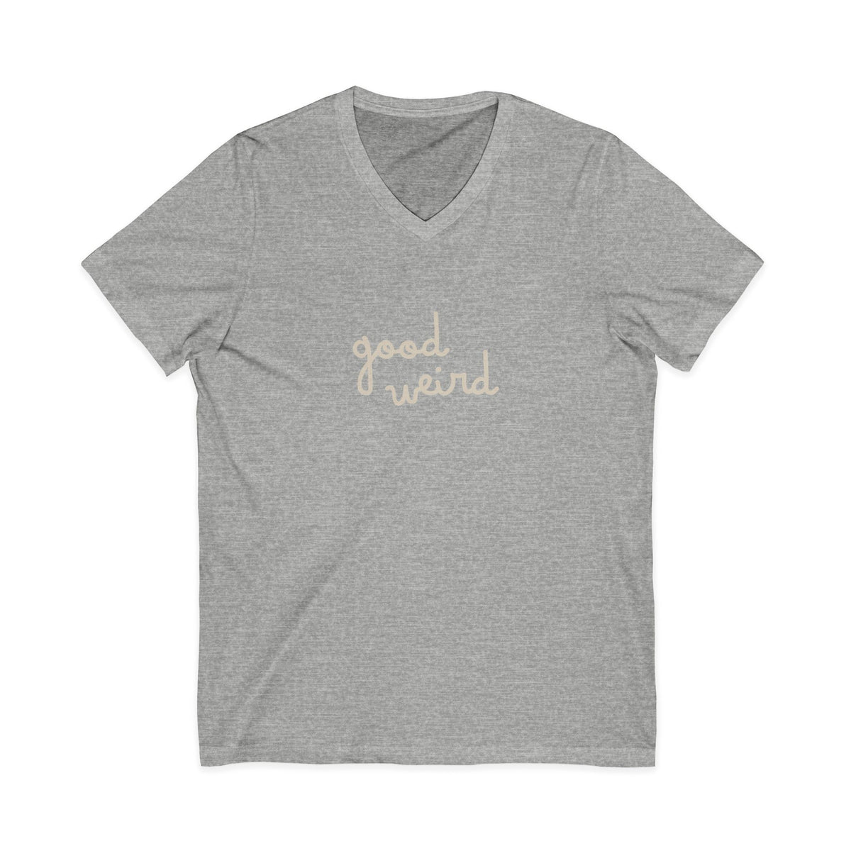 Good Weird | Unisex Graphic V-neck | Affirmation T-shirt | The MindfulMe Company