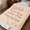 Throw Blanket - Syncing with the Universe - Creamy Peach
