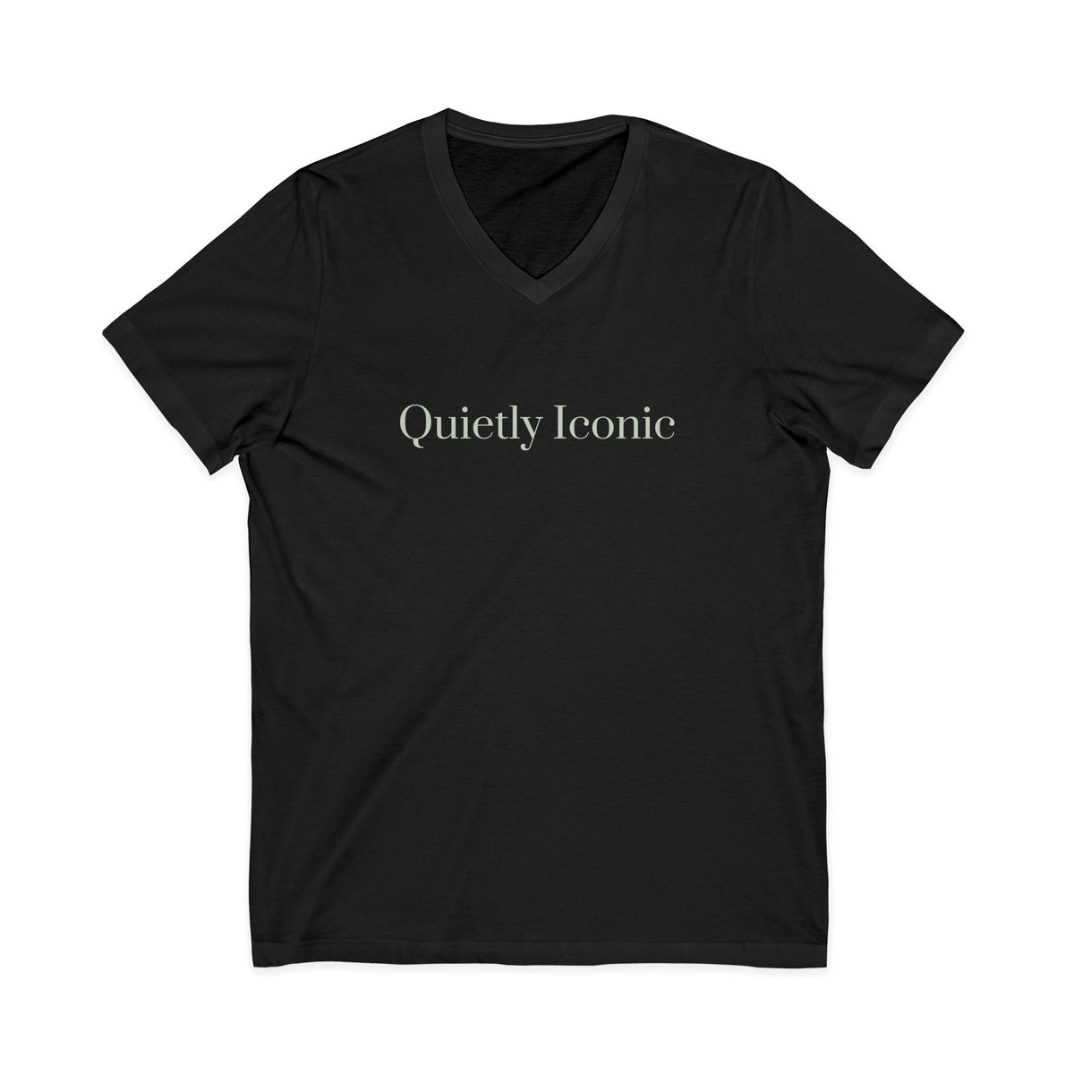 Quietly Iconic | Unisex V-neck | Affirmation T-shirt | The MindfulMe Company