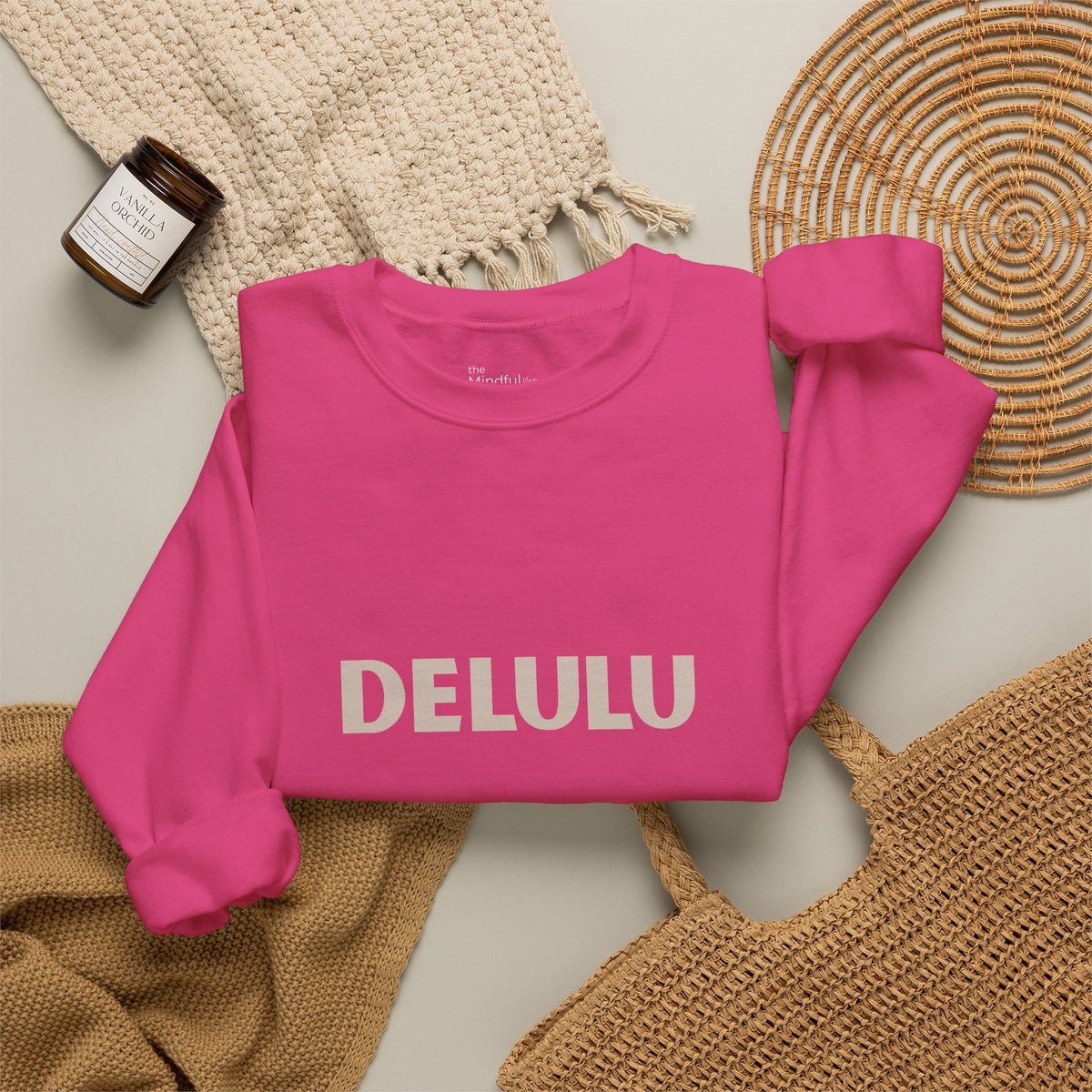 Delulu | Unisex Graphic Crewneck | Affirmation Sweatshirt | The MindfulMe Company