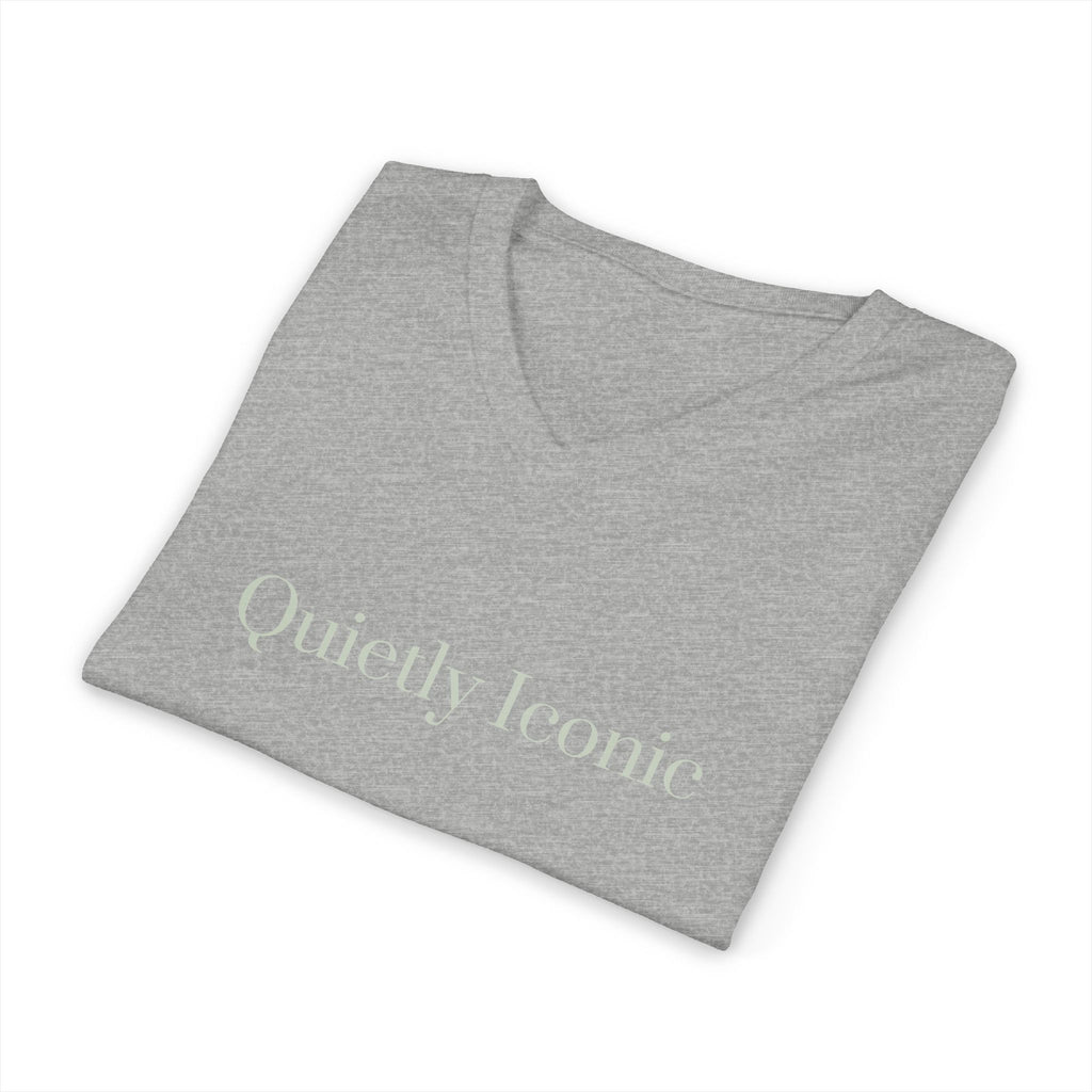 Quietly Iconic | Unisex V-neck | Affirmation T-shirt | The MindfulMe Company