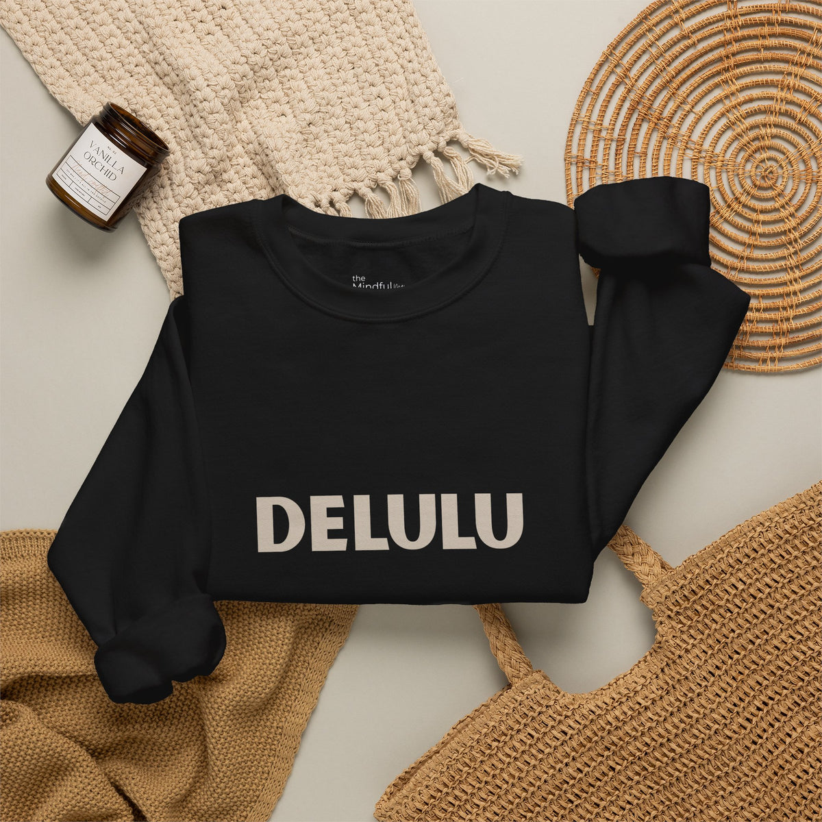 Delulu | Unisex Graphic Crewneck | Affirmation Sweatshirt | The MindfulMe Company