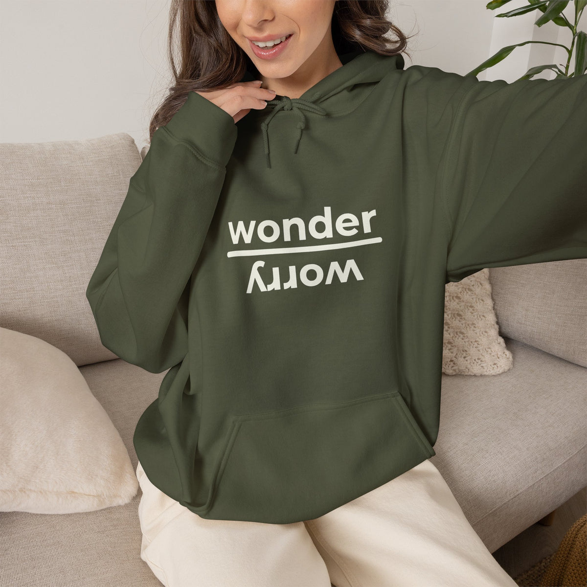 Wonder over Worry | Unisex Hoodie | The MindfulMe Company
