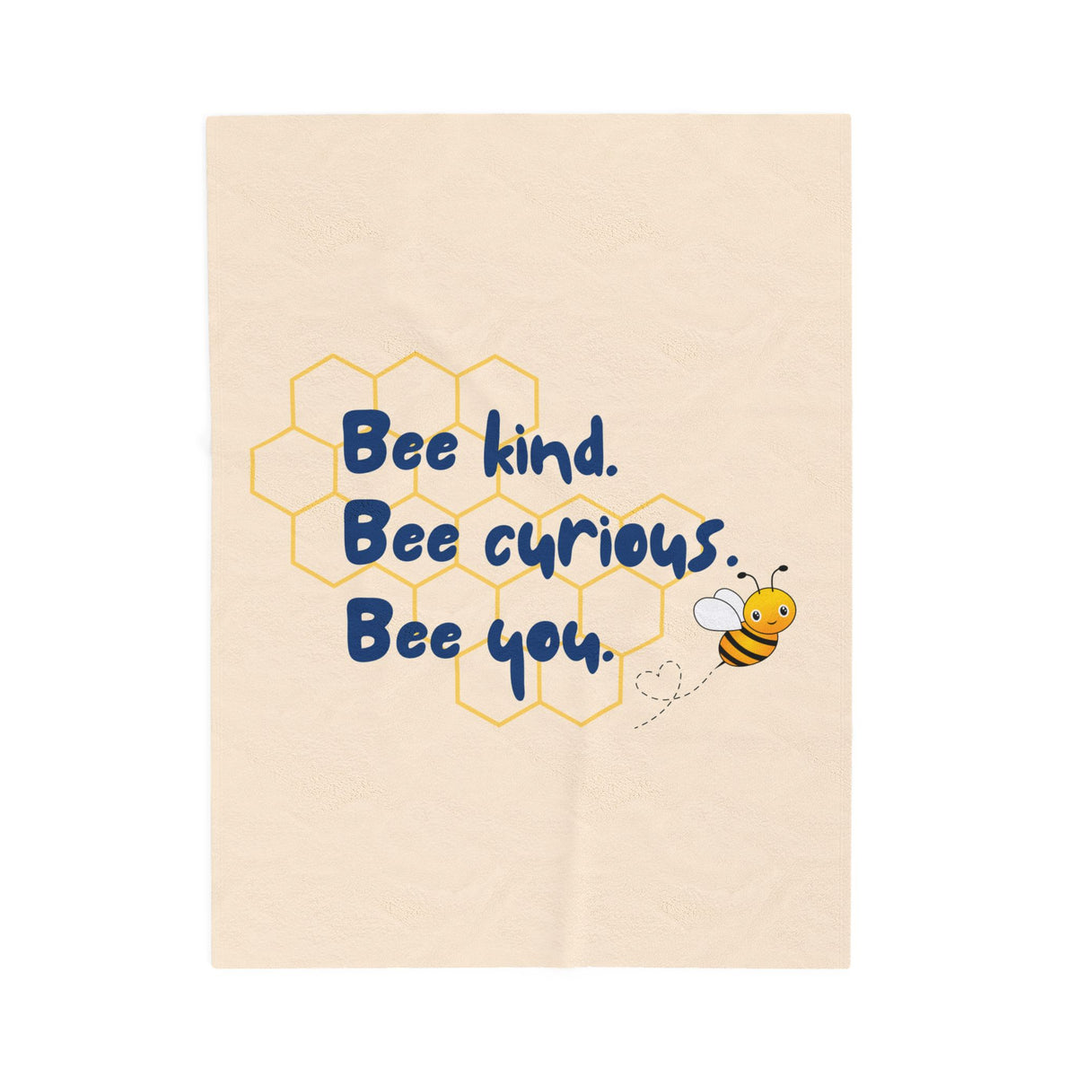 Kids Throw Blanket - Bee You - Peach
