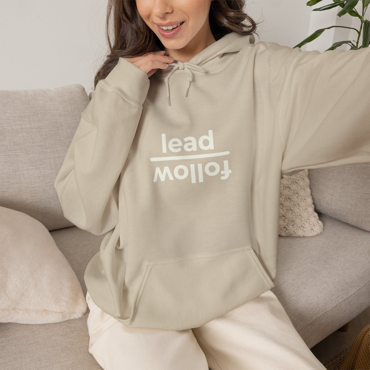 Lead over Follow | Unisex Graphic Hoodie | Affirmation Sweatshirt | The MindfulMe Company
