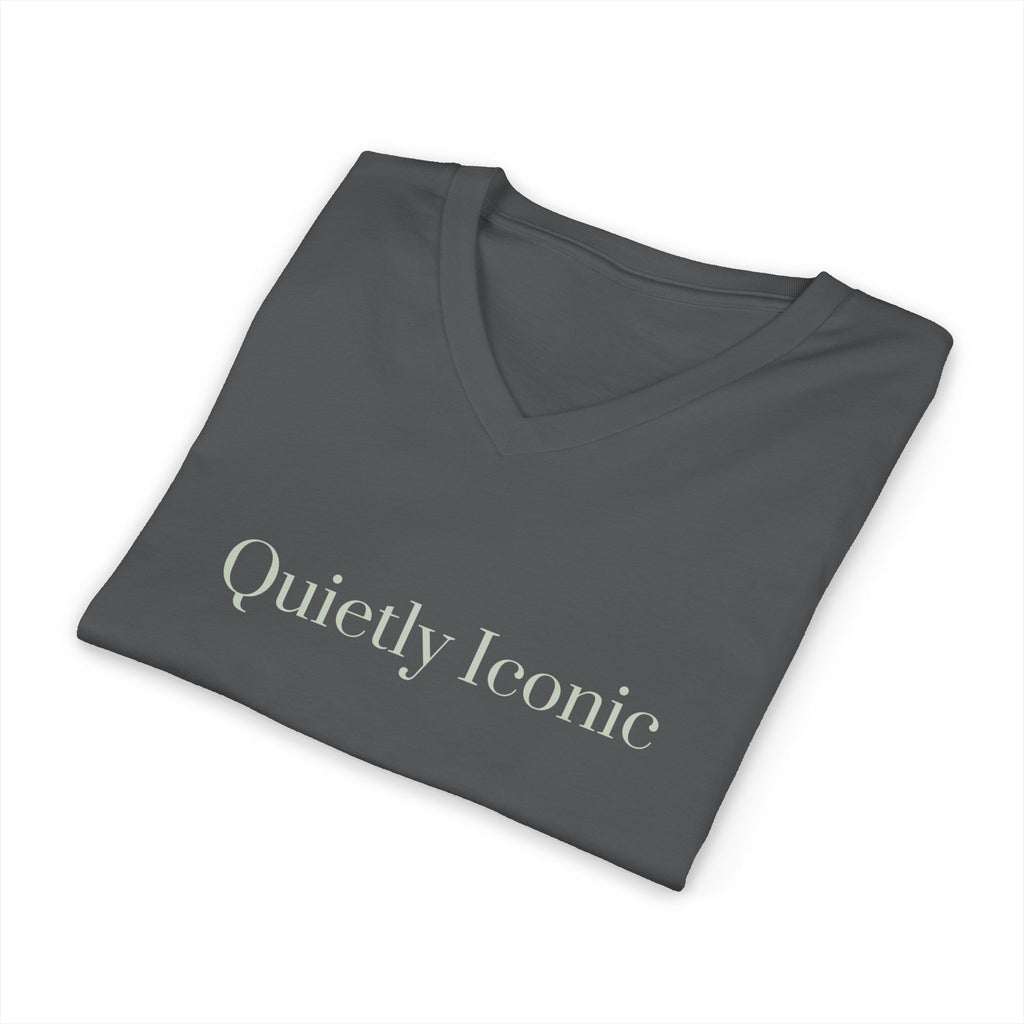 Quietly Iconic | Unisex V-neck | Affirmation T-shirt | The MindfulMe Company