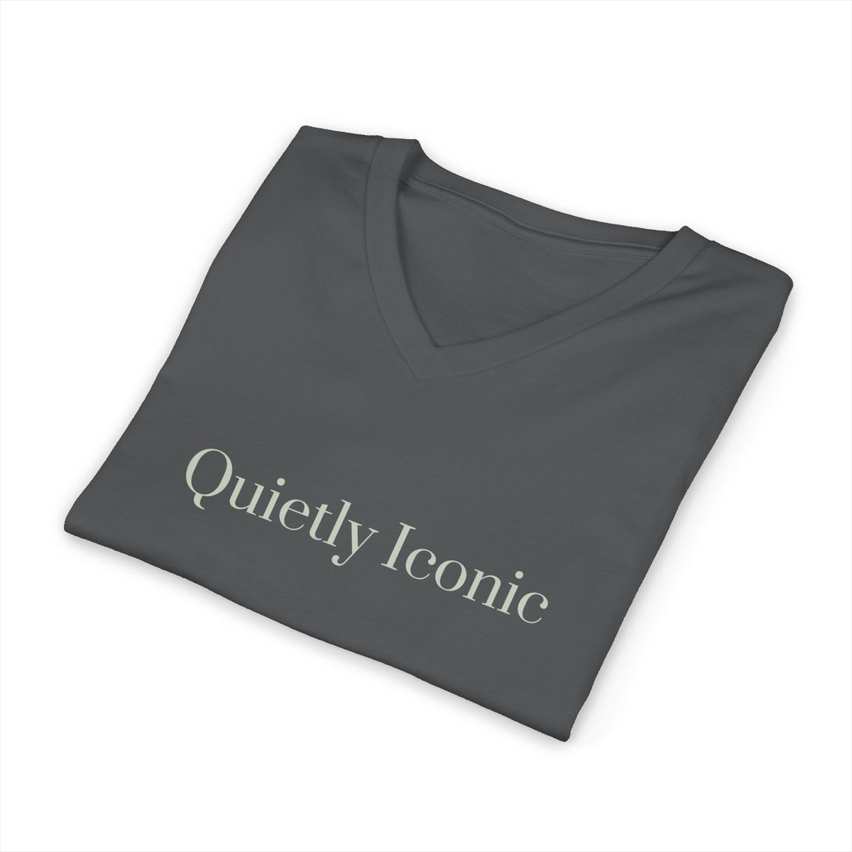 Quietly Iconic | Unisex V-neck | Affirmation T-shirt | The MindfulMe Company