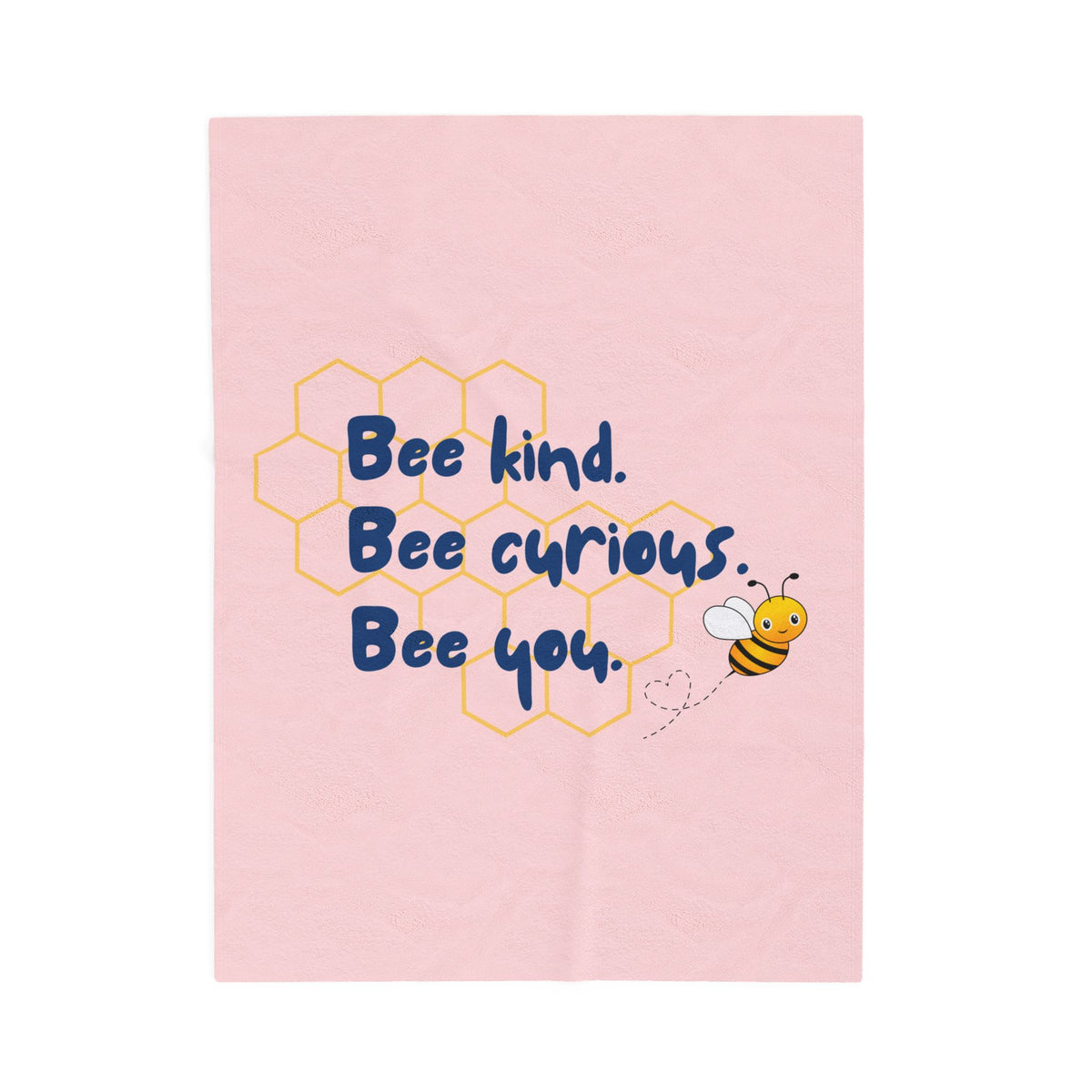 Kids Throw Blanket - Bee You - Pink