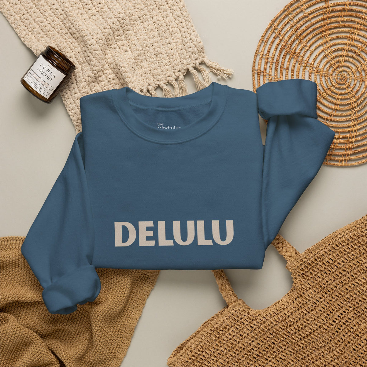 Delulu | Unisex Graphic Crewneck | Affirmation Sweatshirt | The MindfulMe Company