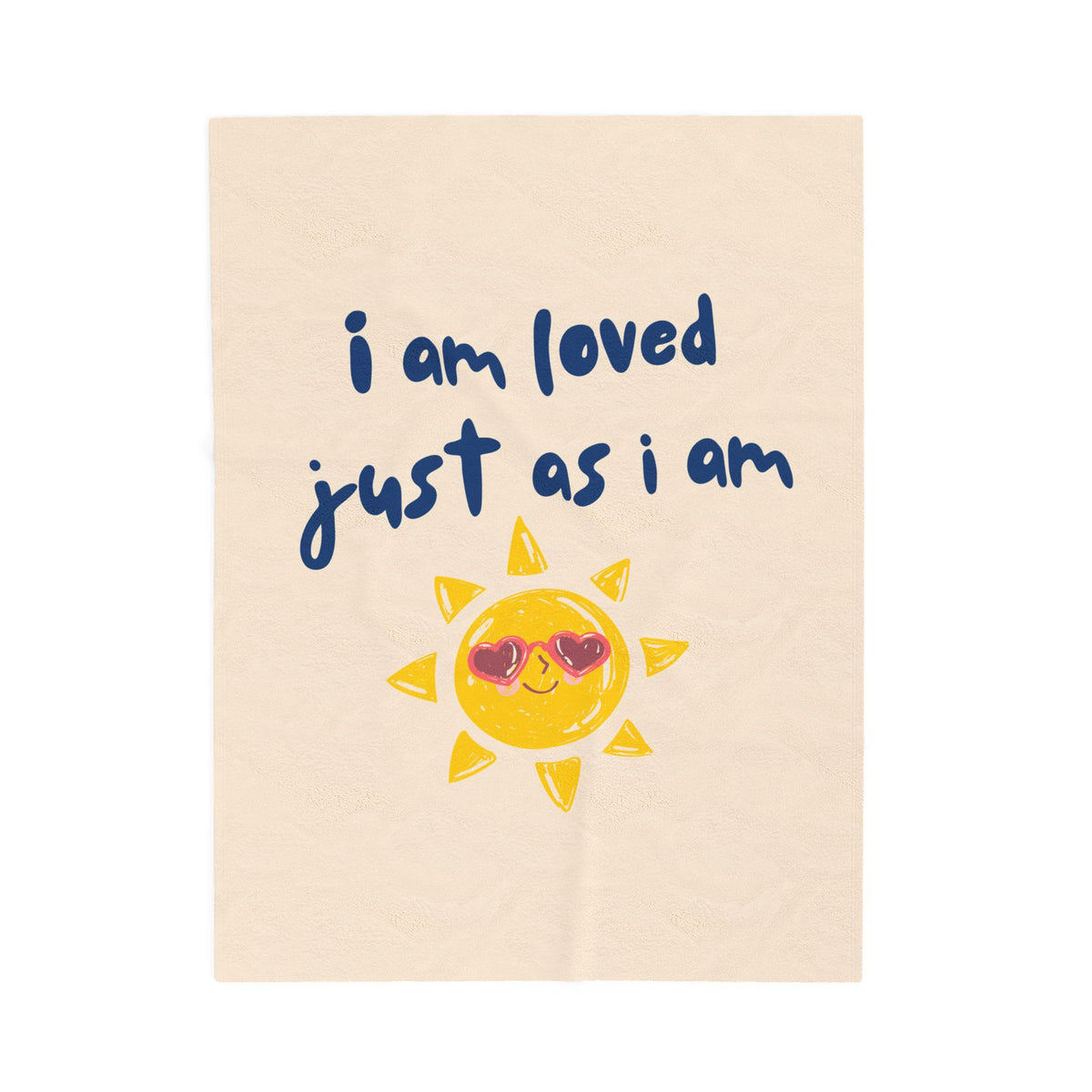 Kids Throw Blanket - I am Loved - Peach