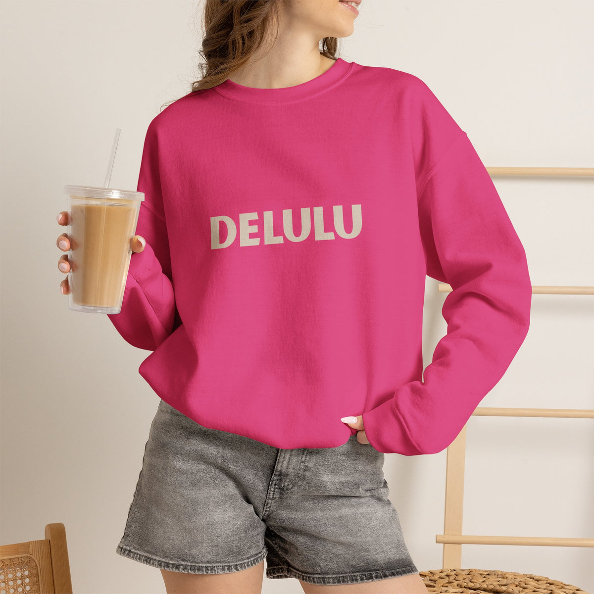 Delulu | Unisex Graphic Crewneck | Affirmation Sweatshirt | The MindfulMe Company